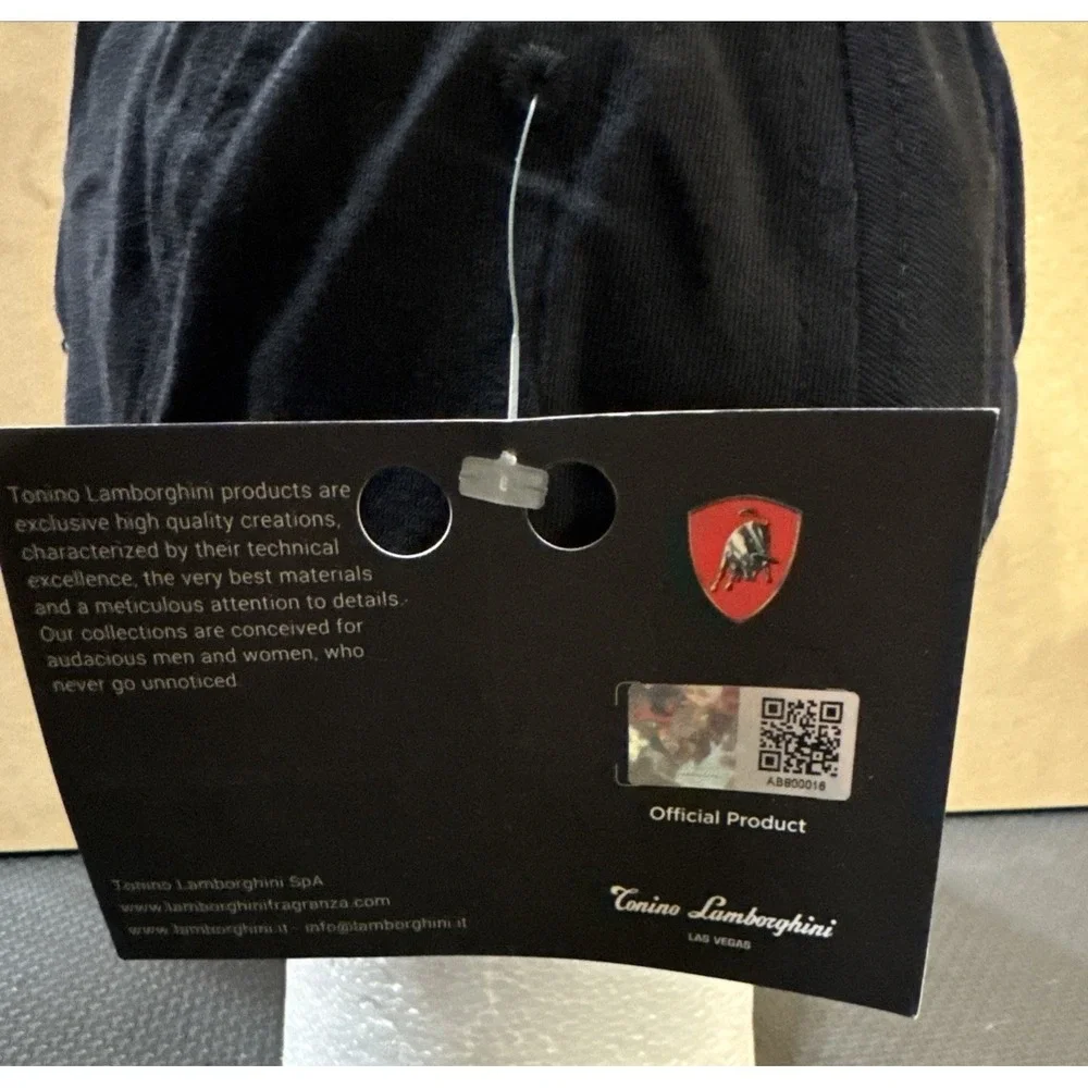 Tonino Lamborghini Las Vegas Hat OSFM Adjustable Black Red Color SIGNED